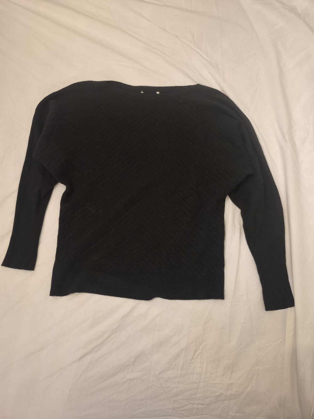 Classic Black Crewneck Knit Sweater